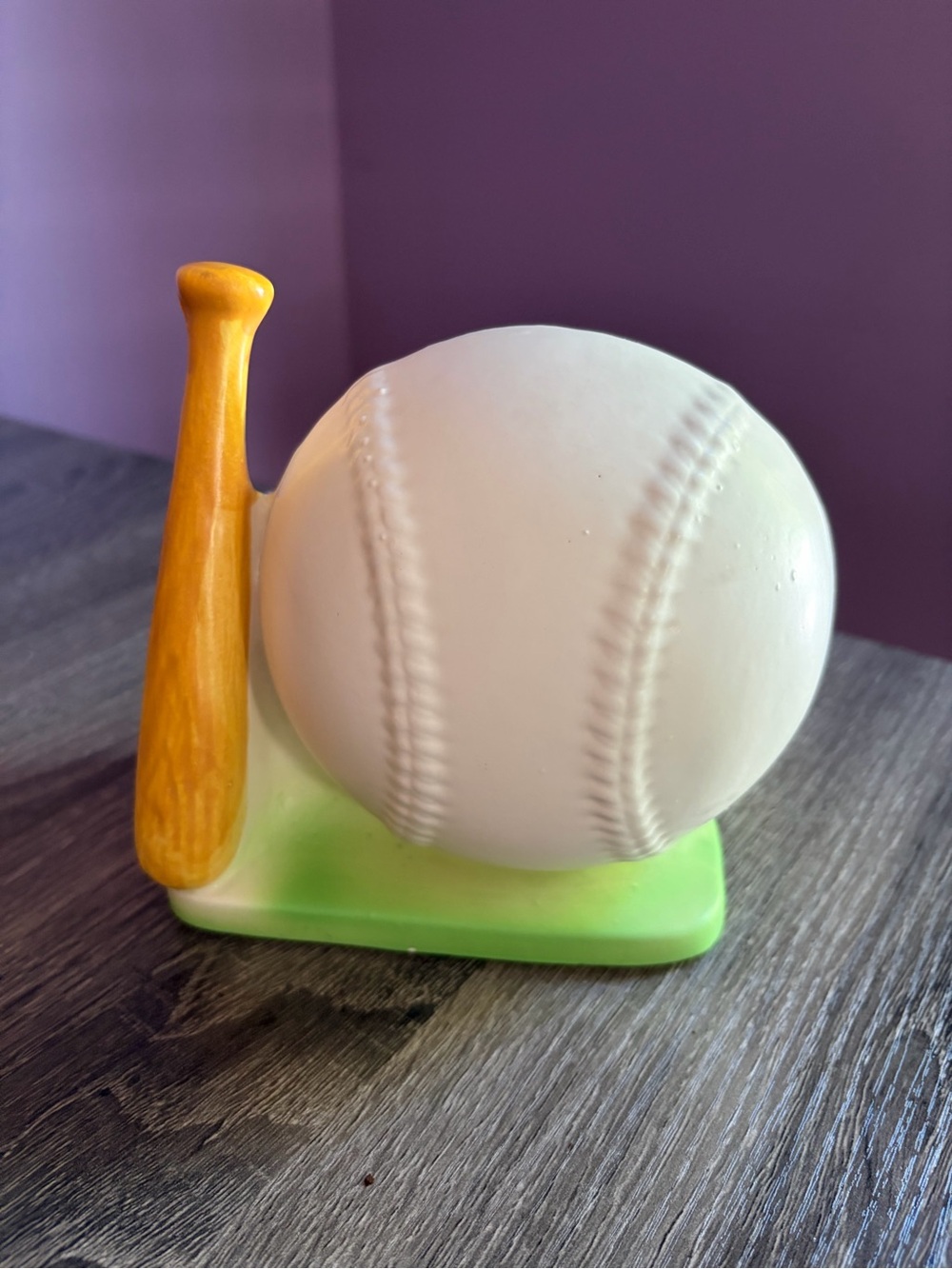 Relpo Vintage Baseball / Baseball Bat Ceramic Planter *RARE*